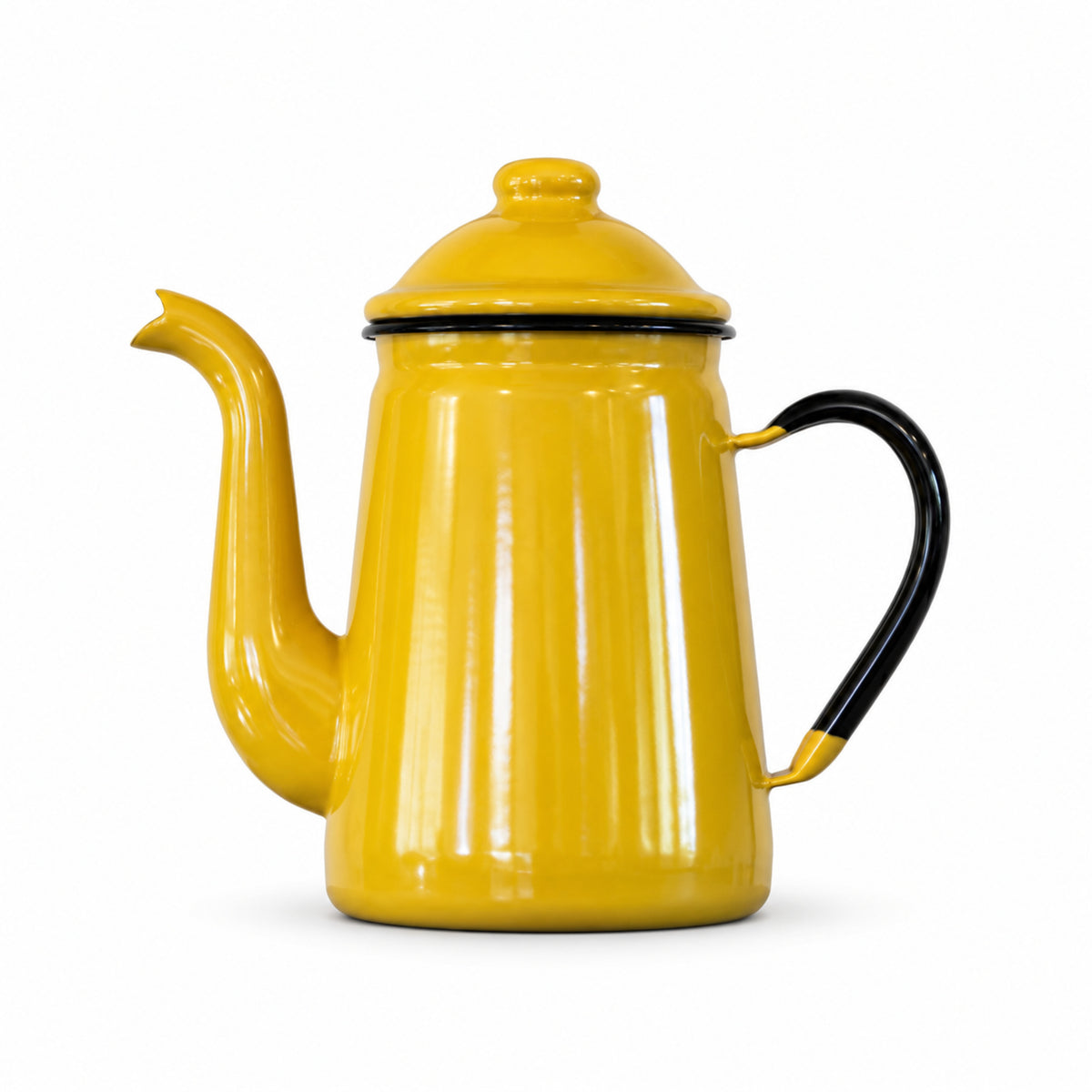 Noda Horo Enamel Wood Stove Coffee Pot in Camel