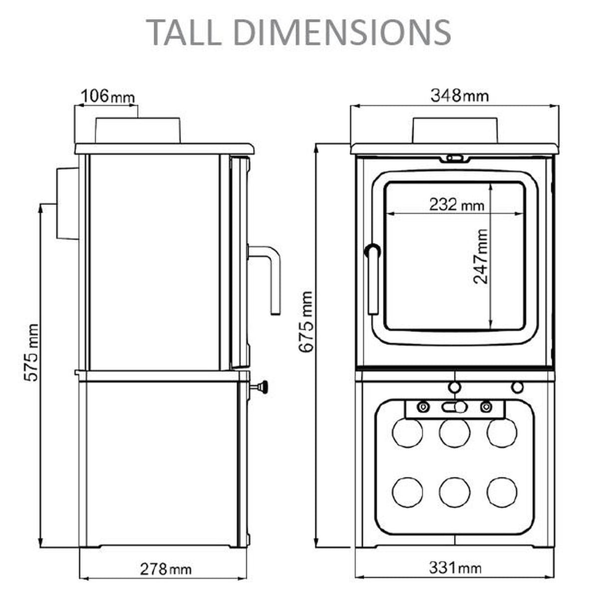 Peanut 3 4.7kW Wood-Burning Stove – manufacturer image 7