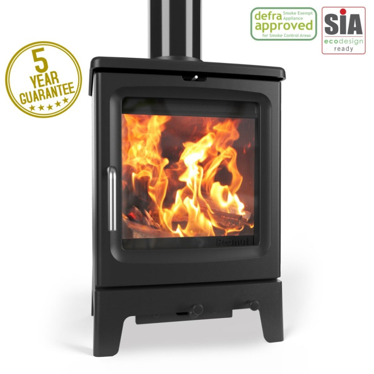 Peanut 5 5kW Wood-Burning Stove – isolated stove view