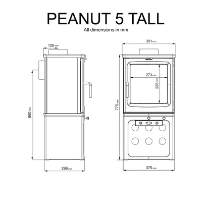 Peanut 5 5kW Wood-Burning Stove – manufacturer image 4