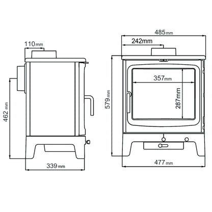 Peanut Bignut 5kW Wood-Burning Stove – manufacturer image 3