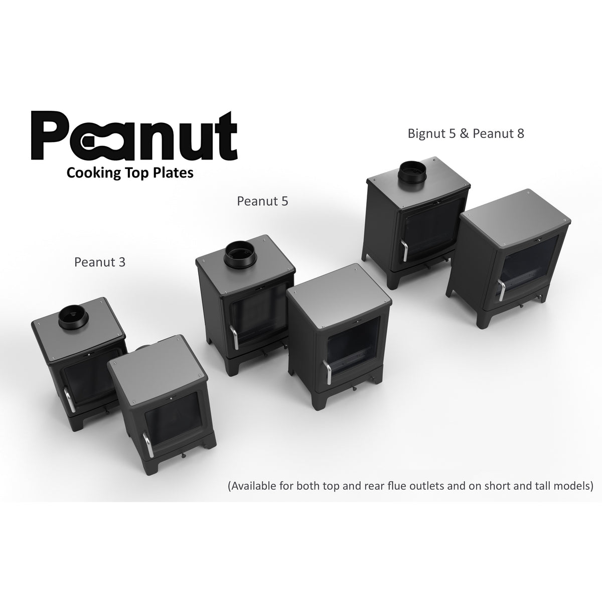 Peanut Stainless Steel Cook Plate – Model & Flue Options – manufacturer image 6