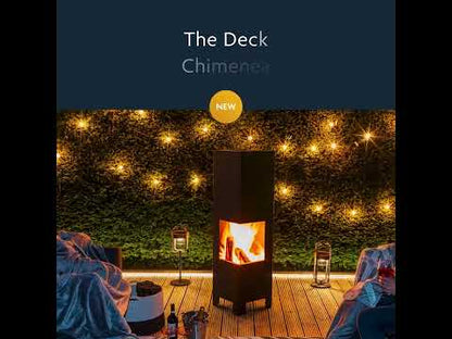 Arada Deck Chimenea – Open Double-Sided Steel Garden Chimenea