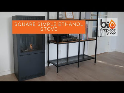 Video of Stylish black square bioethanol stove by ScandiFlames 