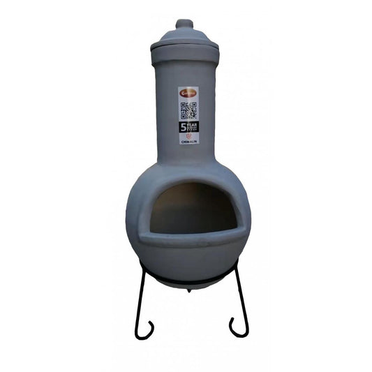 Sempra glazed grey chiminea