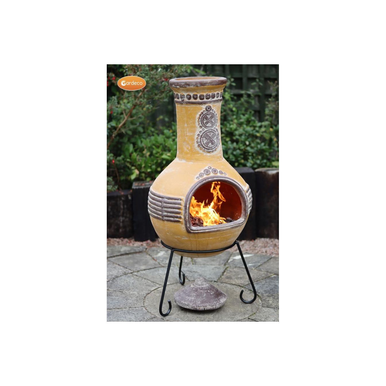 Azteca XL Chiminea in yellow