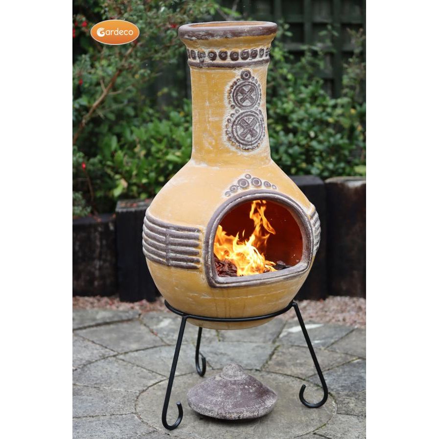 Azteca XL Chiminea in yellow