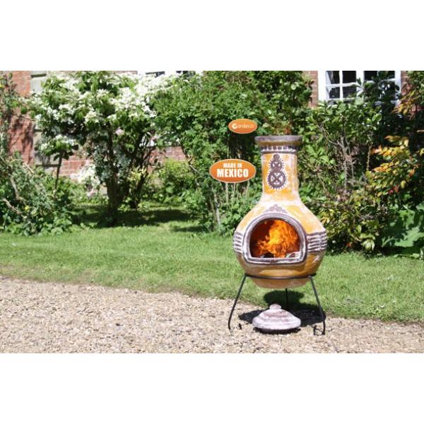 Azteca XL Chiminea in yellow