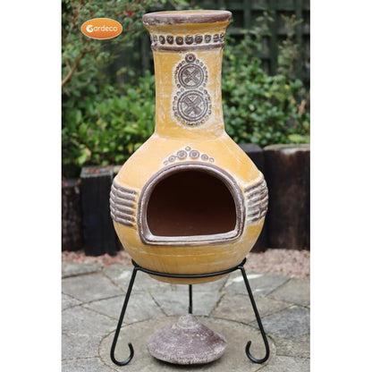 Azteca XL Chiminea in yellow