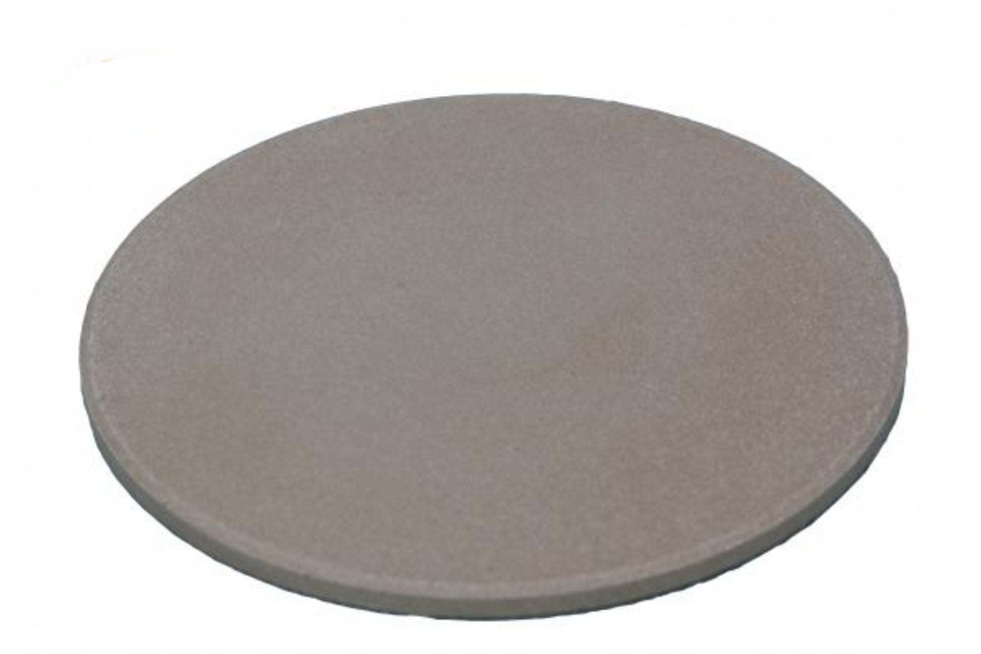 Round gray stone slab on a white background 