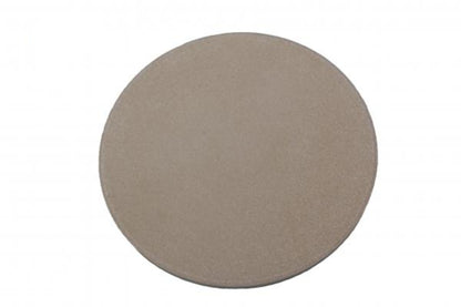 Round pizza stone on a white background
