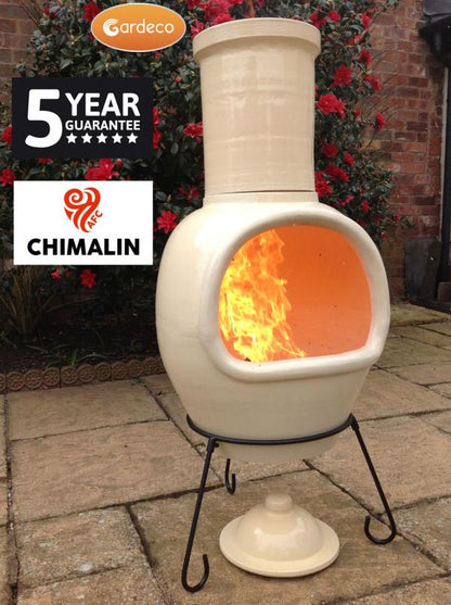 Asteria X-Large Chimalin AFC Chiminea – Glazed Ivory