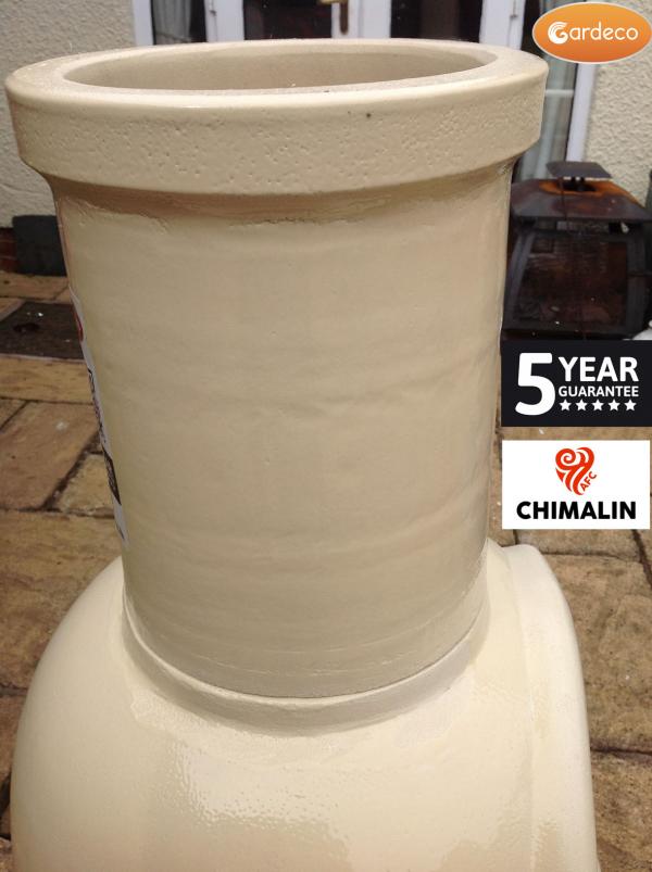 Asteria X-Large Chimalin AFC Chiminea – Glazed Ivory