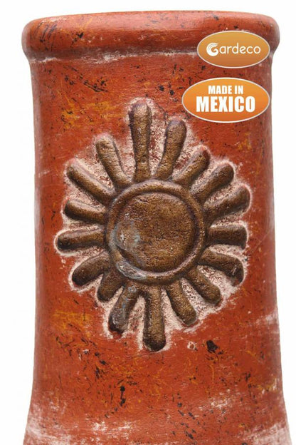 Sol Large Mexican Chiminea – Rustic Orange