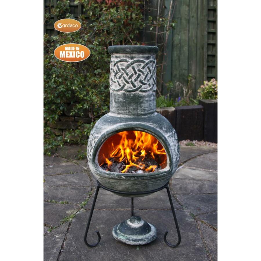Edyth Medium Mexican Chiminea – Celtic Green