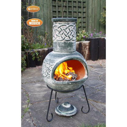Edyth Medium Mexican Chiminea – Celtic Green