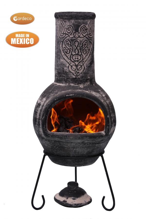 Wulfryc Wolf Mexican Chiminea – Charcoal Grey