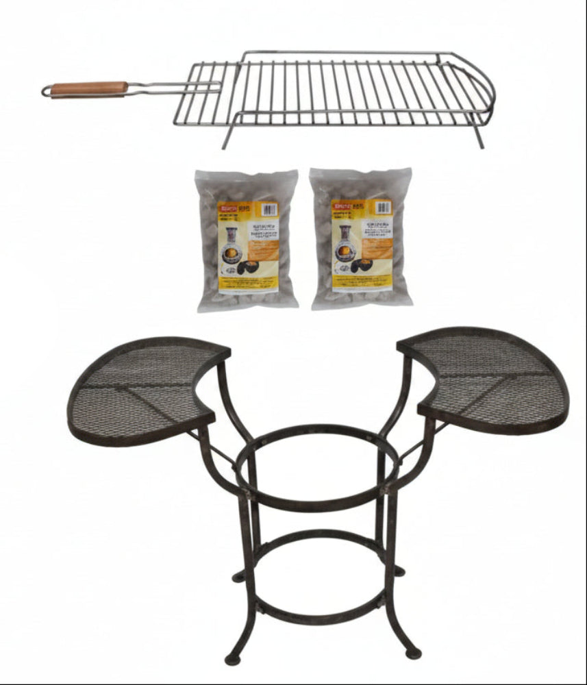 Azteca X-Large Mexican Chiminea BBQ Bundle – Green