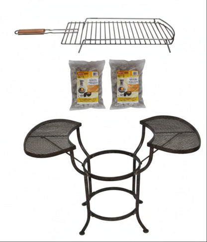 Azteca X-Large Mexican Chiminea BBQ Bundle – Green