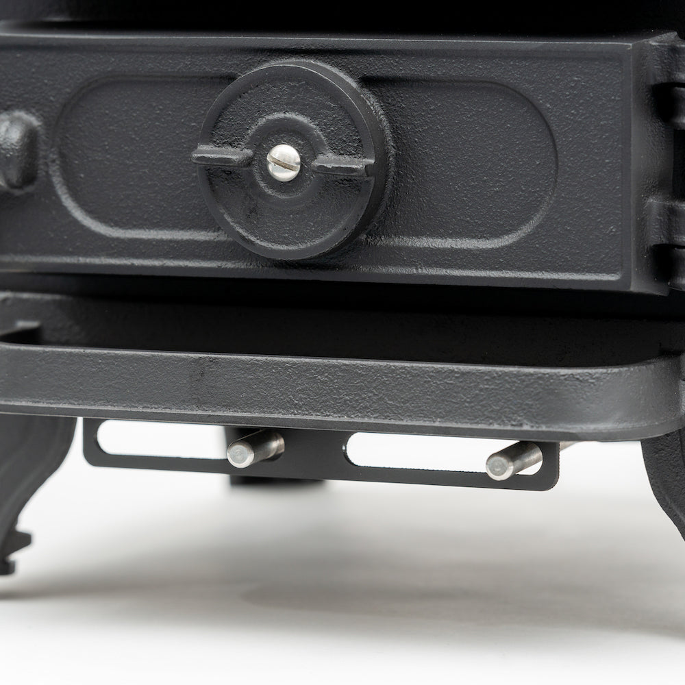 Salamander stove air controls