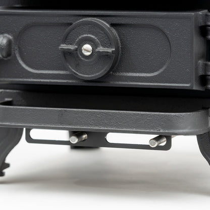 Salamander stove air controls