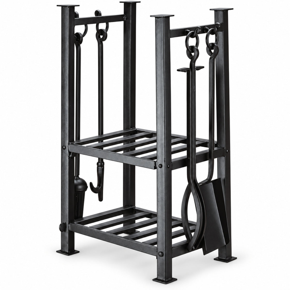 Salamander Log Rack & Fire Tool Holder