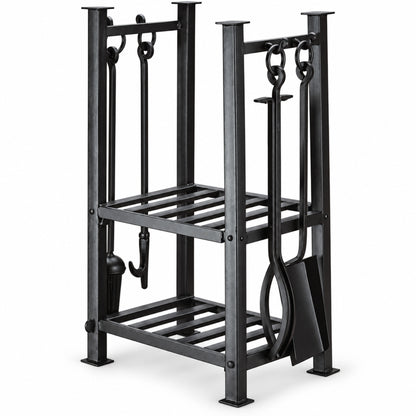 Salamander Log Rack & Fire Tool Holder