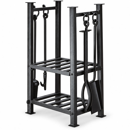 Salamander Log Rack & Fire Tool Holder