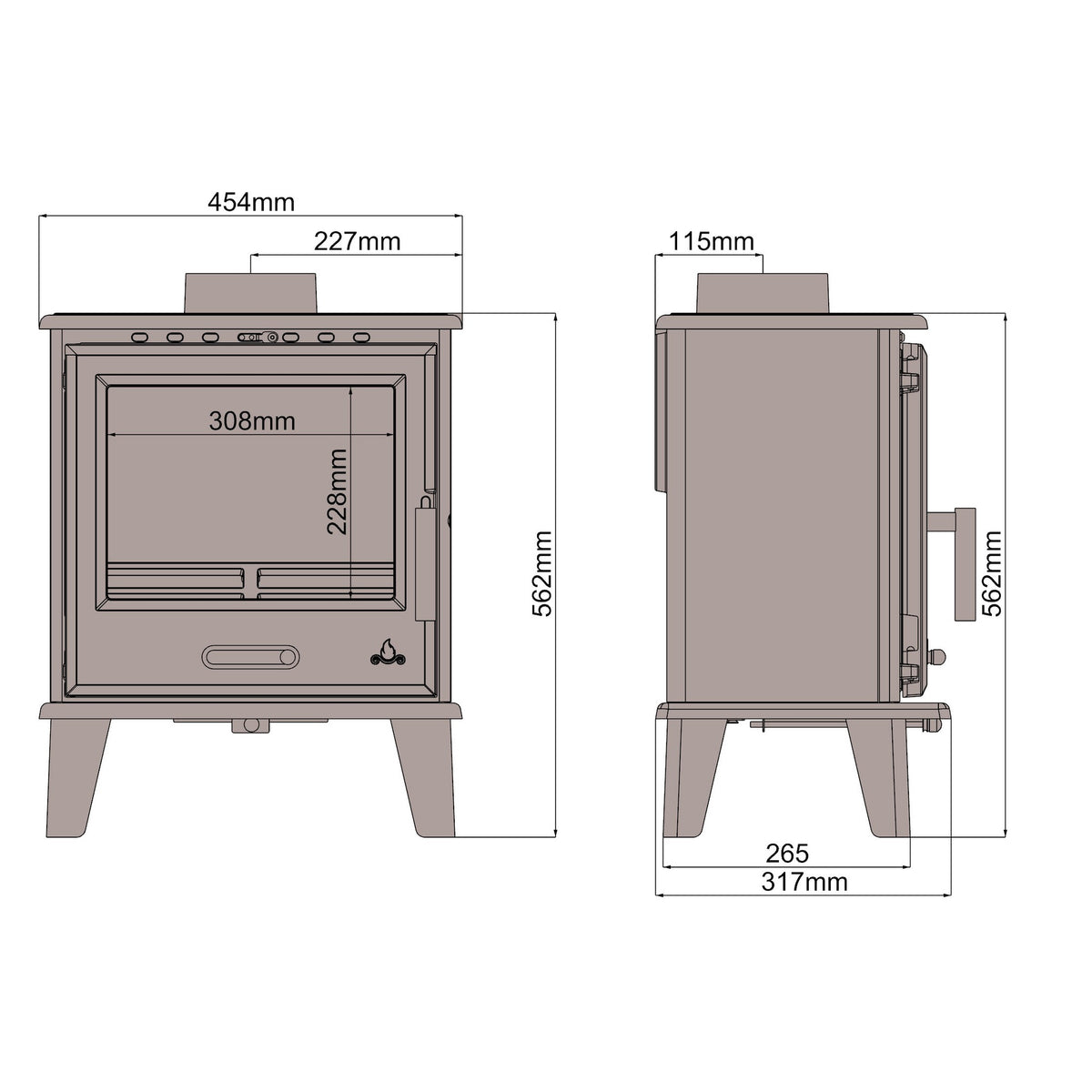 Saltfire Classic 5kW Multi-Fuel Stove – manufacturer image 3