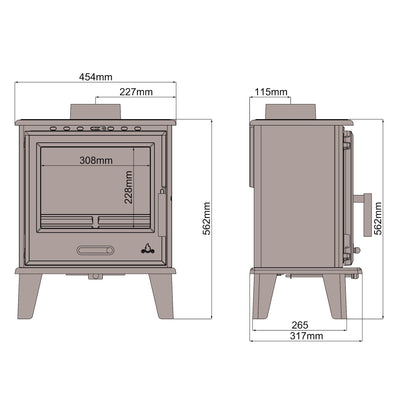 Saltfire Classic 5kW Multi-Fuel Stove – manufacturer image 3