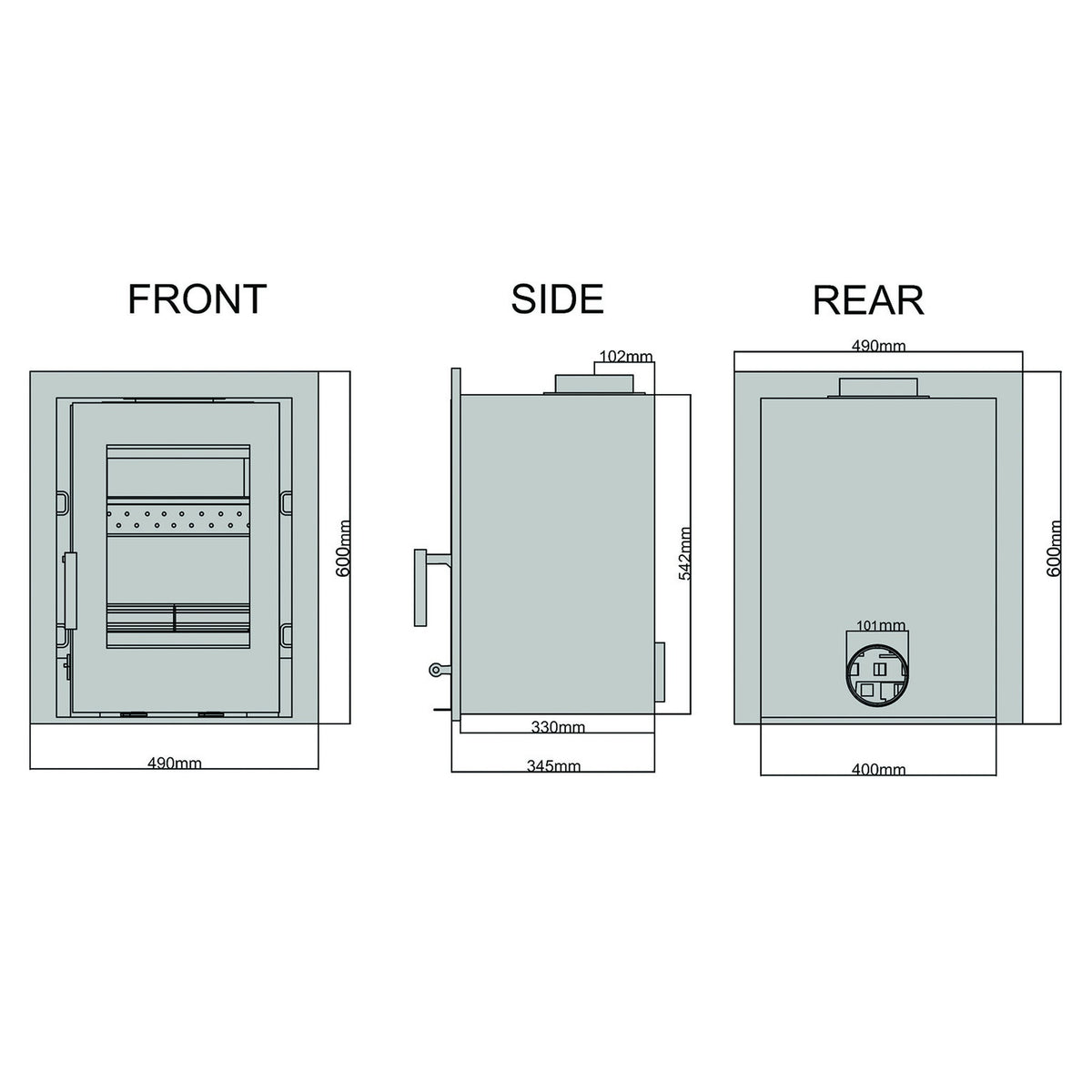 Saltfire CS5 Inset 5kW Multi-Fuel Stove – manufacturer image 3