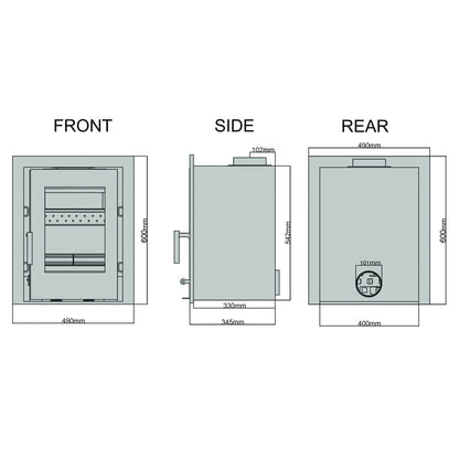 Saltfire CS5 Inset 5kW Multi-Fuel Stove – manufacturer image 3