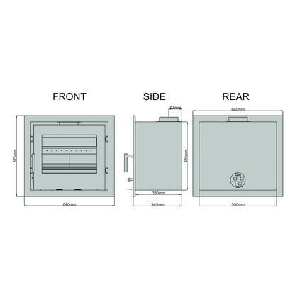 Saltfire CS7 Inset 7kW Multi-Fuel Stove – manufacturer image 2