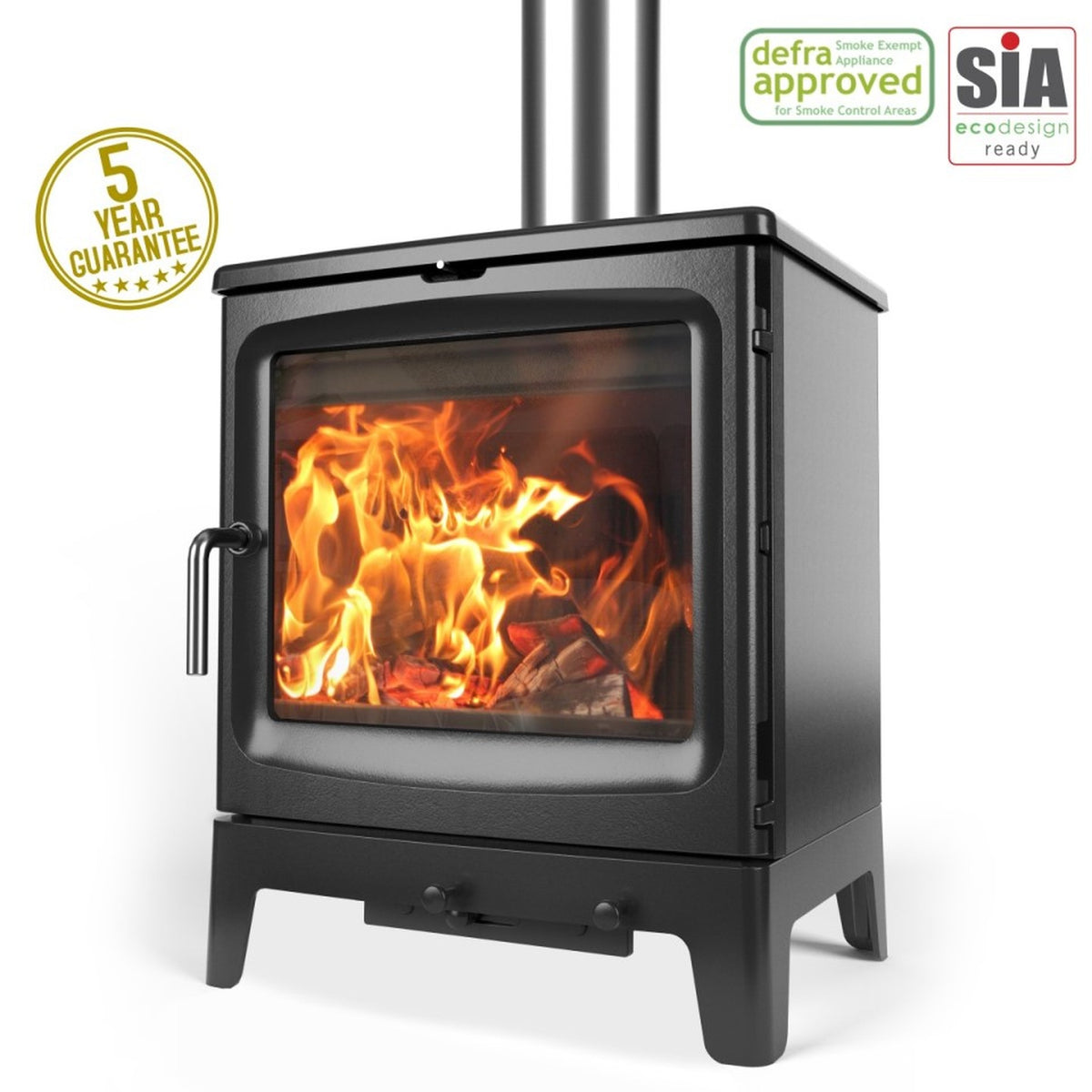 Saltfire Peanut 8 7.9kW Wood-Burning Stove – isolated stove view