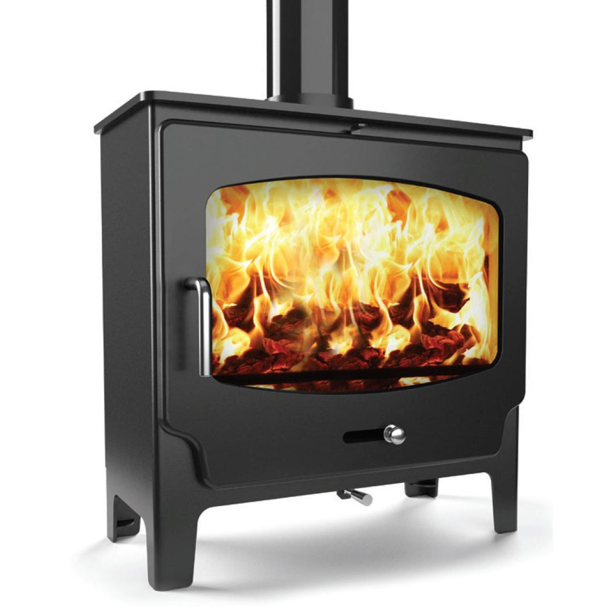 Saltfire ST-X Wide 5kW Multi-Fuel Stove – isolated stove view