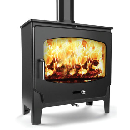 Saltfire ST-X Wide 5kW Multi-Fuel Stove – isolated stove view