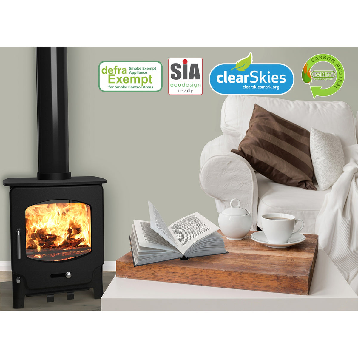 Saltfire ST-X4 4.1kW Multi-Fuel Stove – manufacturer image 2