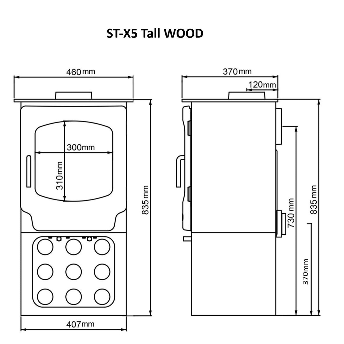 Saltfire ST-X5 5kW Multi-Fuel Stove – manufacturer image 10