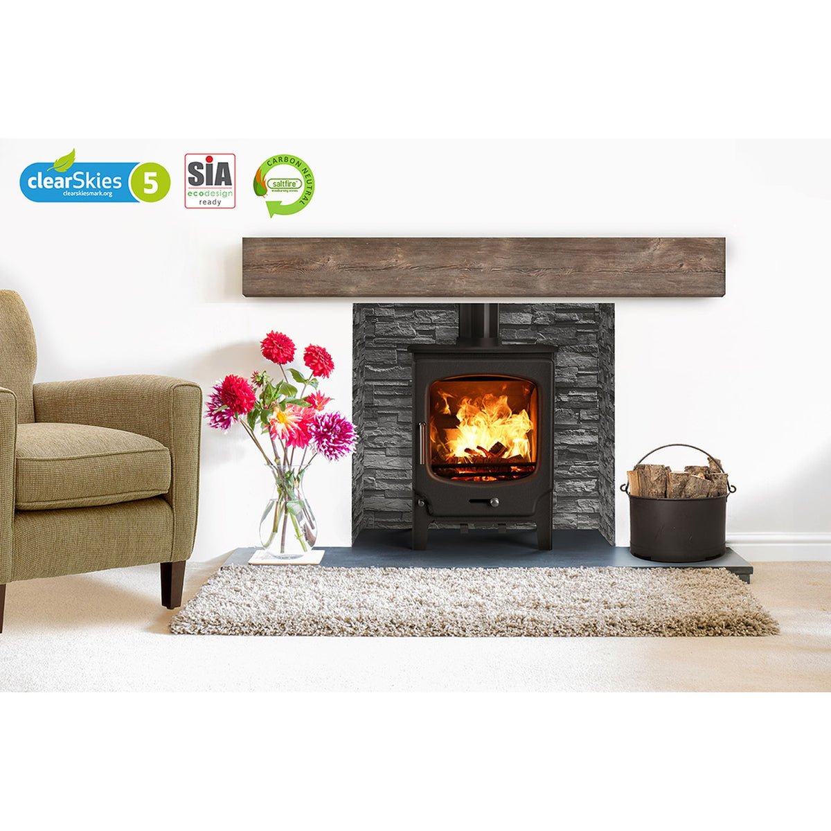Saltfire ST-X5 5kW Multi-Fuel Stove – manufacturer image 2