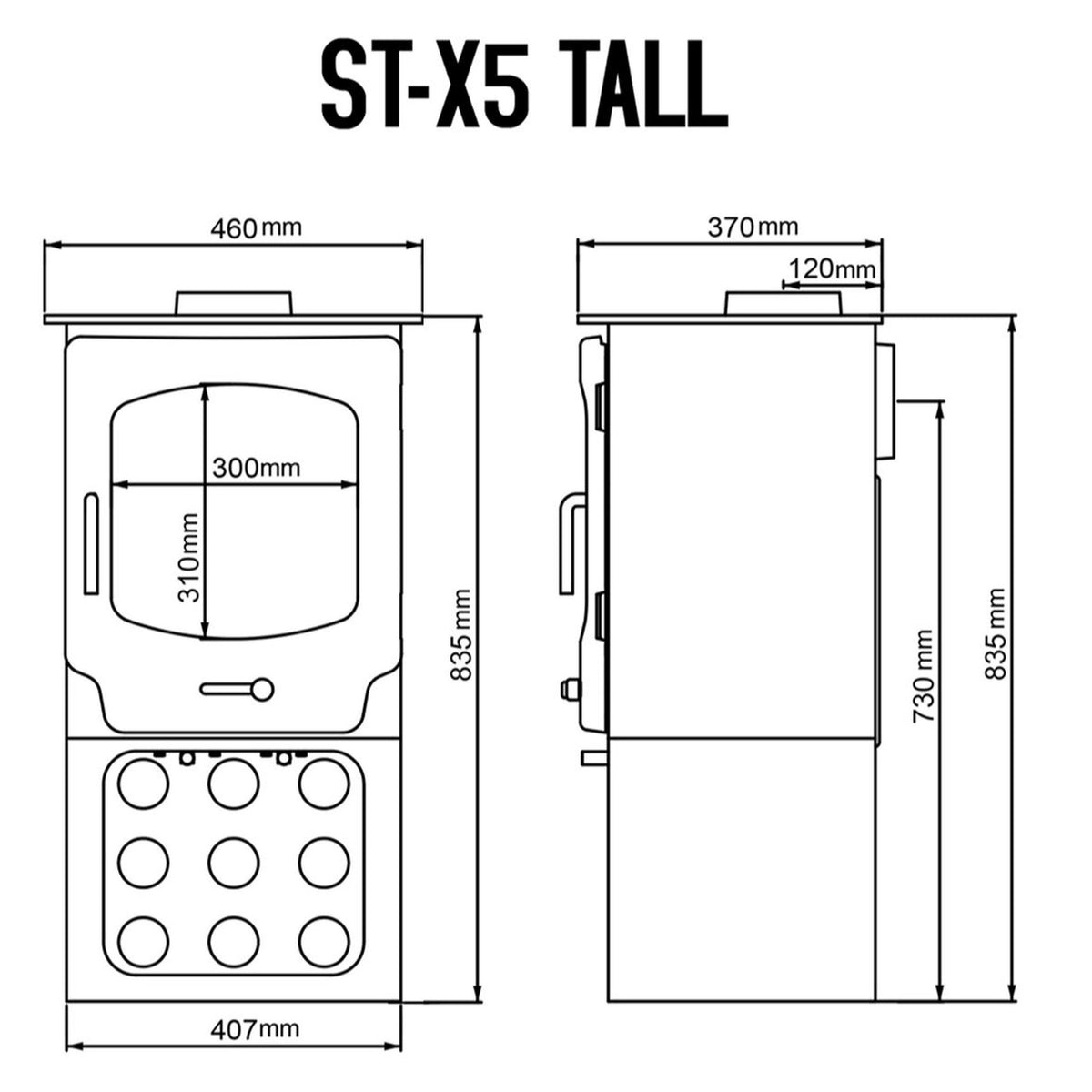 Saltfire ST-X5 5kW Multi-Fuel Stove – manufacturer image 4