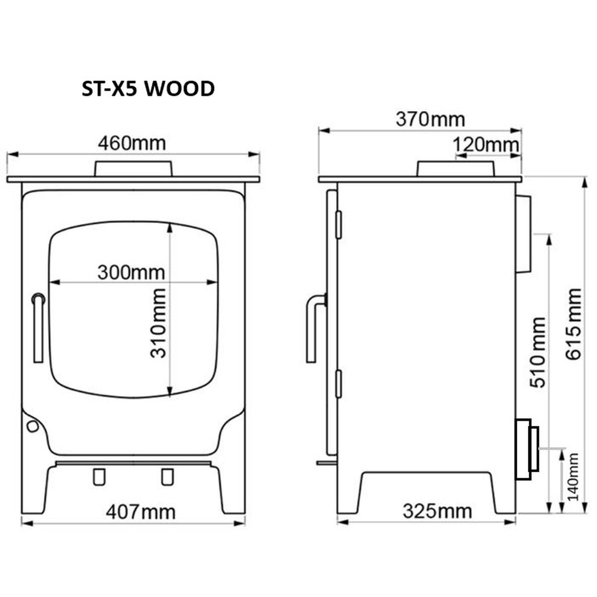 Saltfire ST-X5 5kW Multi-Fuel Stove – manufacturer image 9