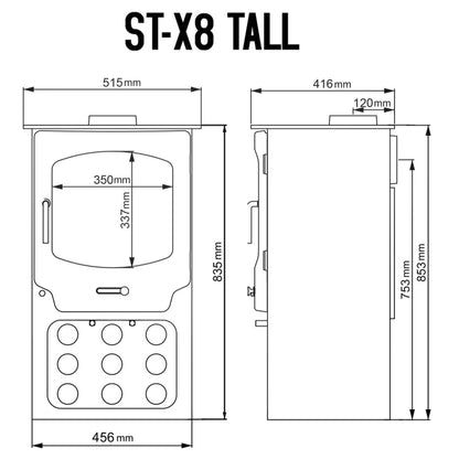 Saltfire ST-X8 8kW Multi-Fuel Stove – manufacturer image 2