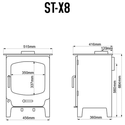 Saltfire ST-X8 8kW Multi-Fuel Stove – manufacturer image 3