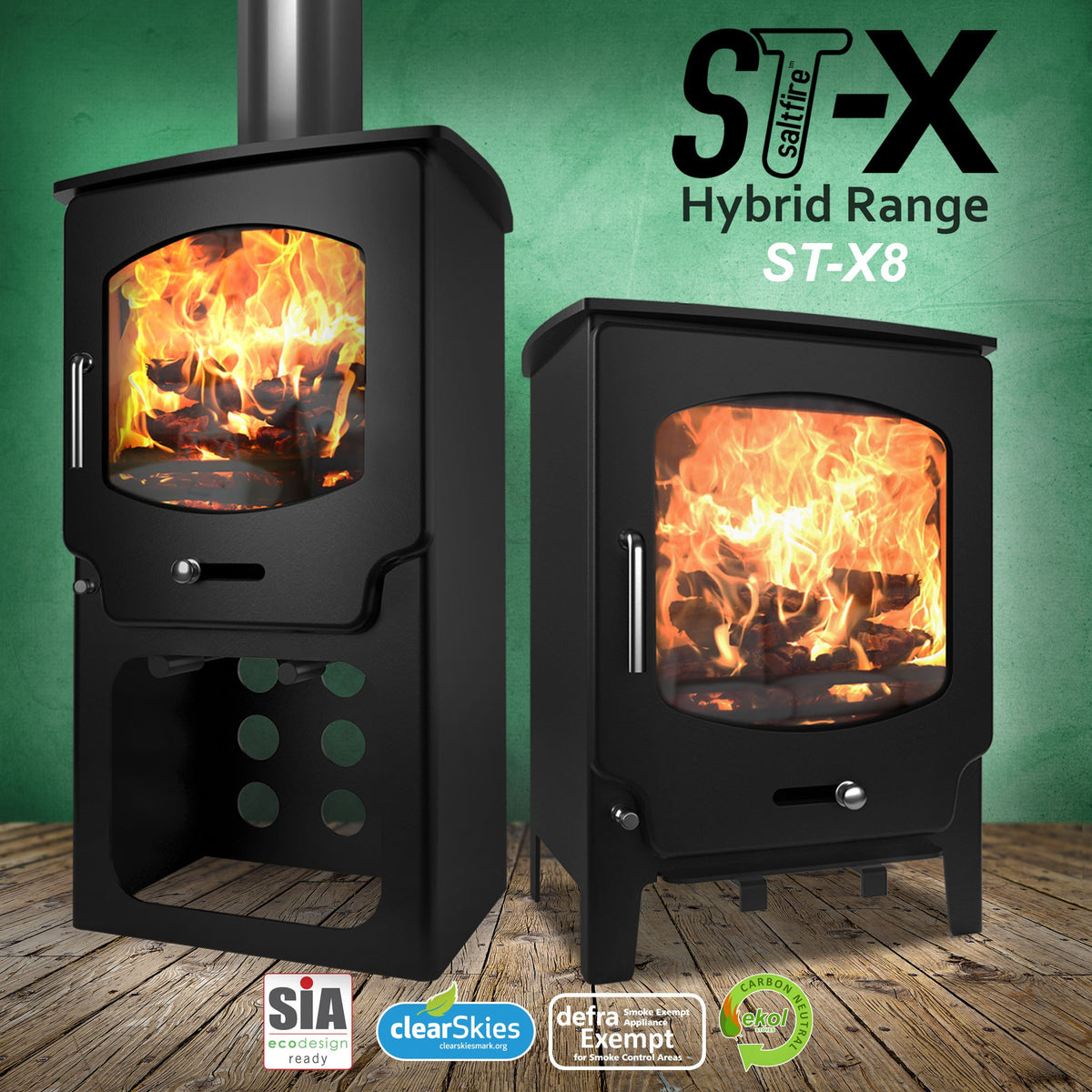 Saltfire ST-X8 8kW Multi-Fuel Stove – manufacturer image 7