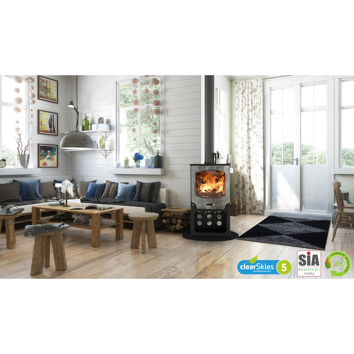 Saltfire ST-X8 8kW Multi-Fuel Stove – manufacturer image 8