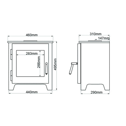Saltfire ST1 Vision 5kW Wood-Burning Stove – manufacturer image 4