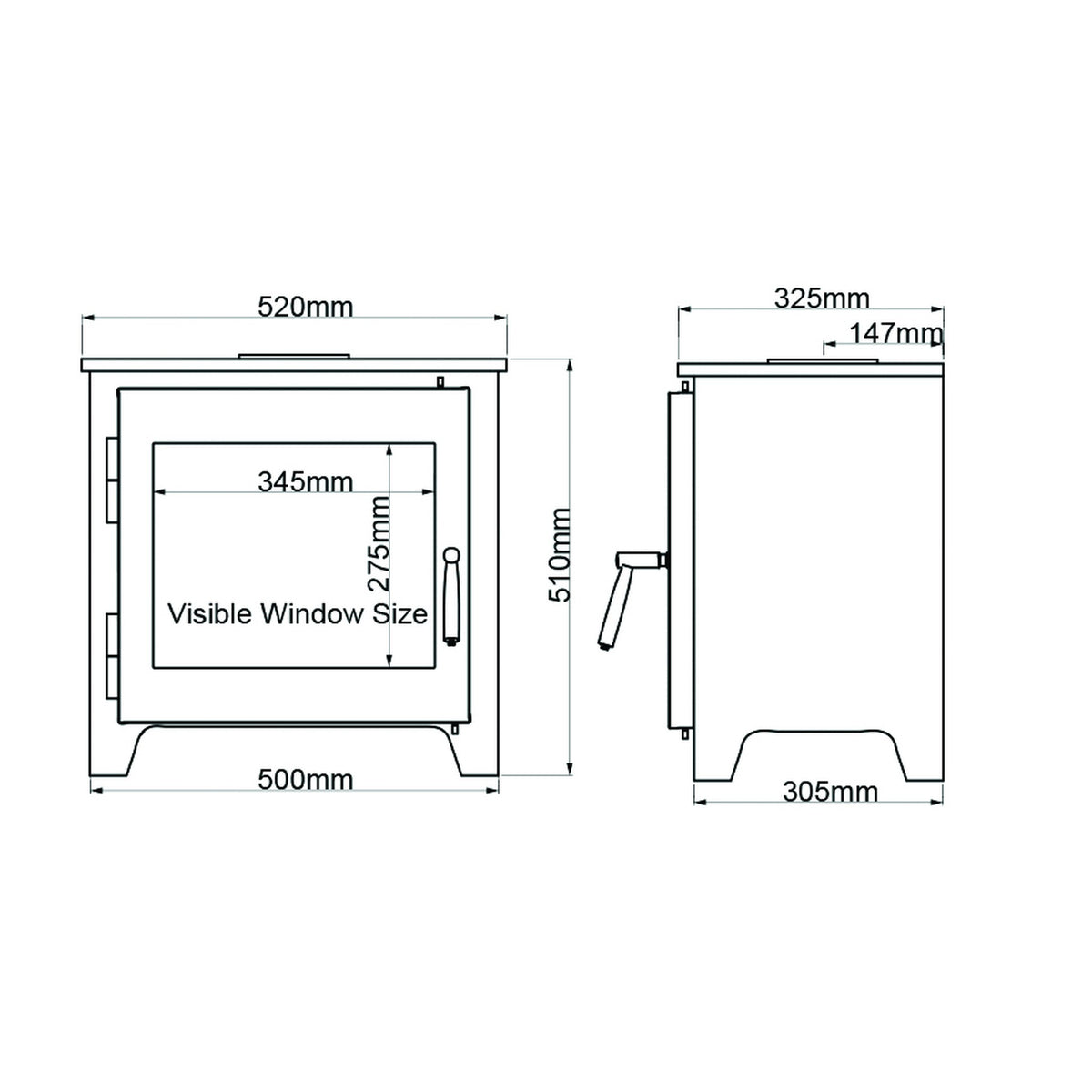 Saltfire ST3 7.3kW Wood-Burning Stove – manufacturer image 3