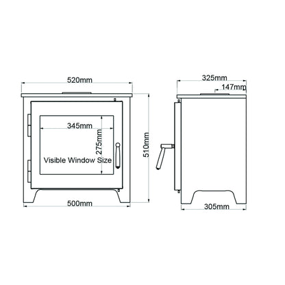 Saltfire ST3 7.3kW Wood-Burning Stove – manufacturer image 3