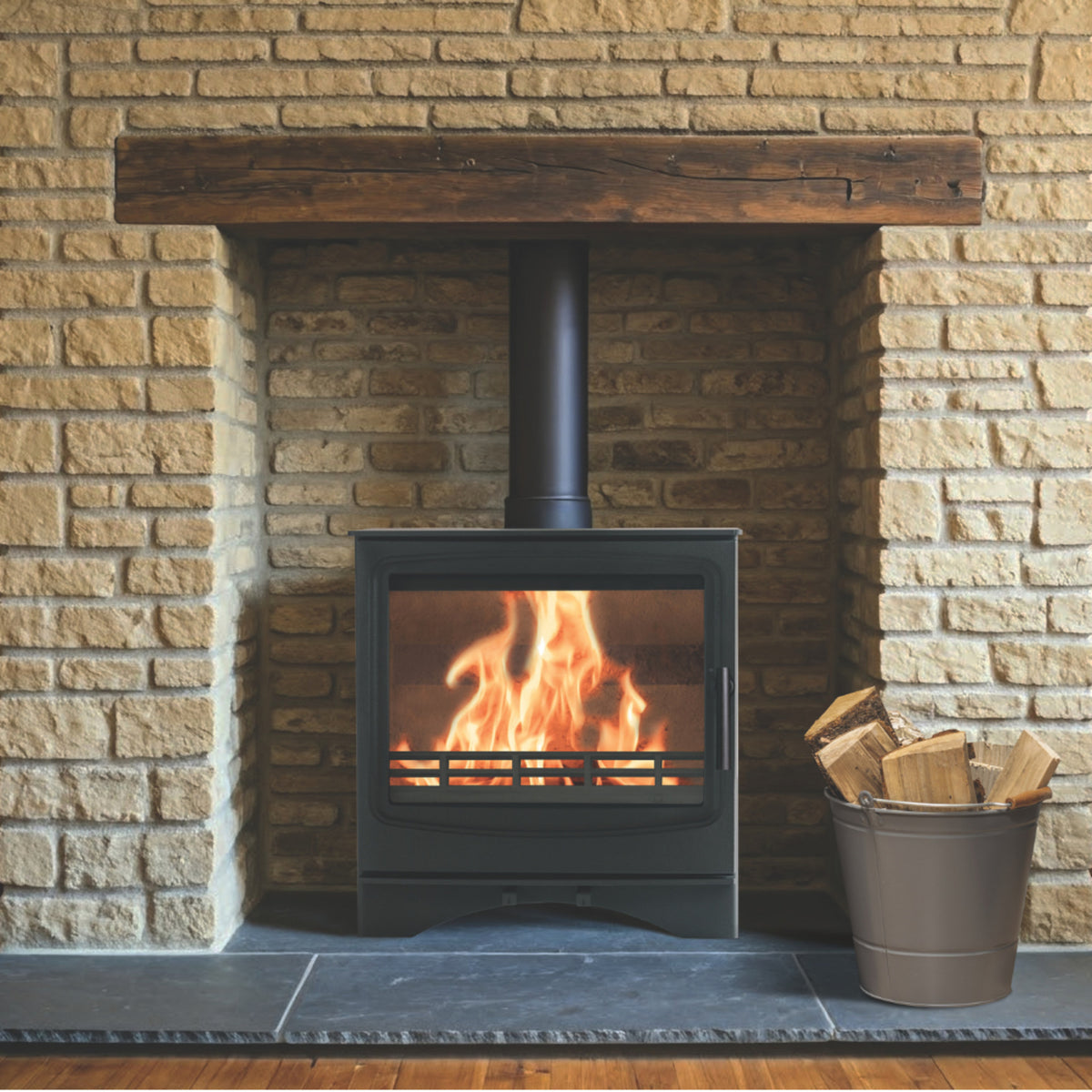 Stove Buddy Buddy 8 Wood installed in a room setting