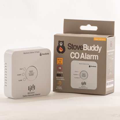 Stove Buddy CO Alarm with retail packaging